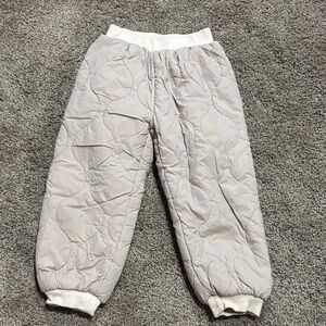 ZARA Snow Pants Cream/Tan Size 4/5